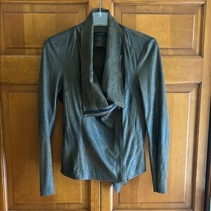 Zara Olive Leather Jacket